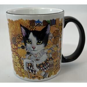 Cat In Gold Mug 12 Oz Coffee Tea Angel Egle Wierenga Print EWAcats New